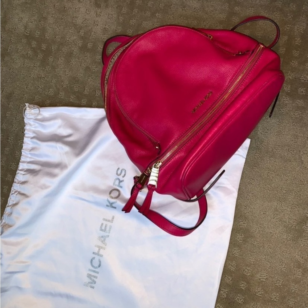 Mk raspberry purse backpack